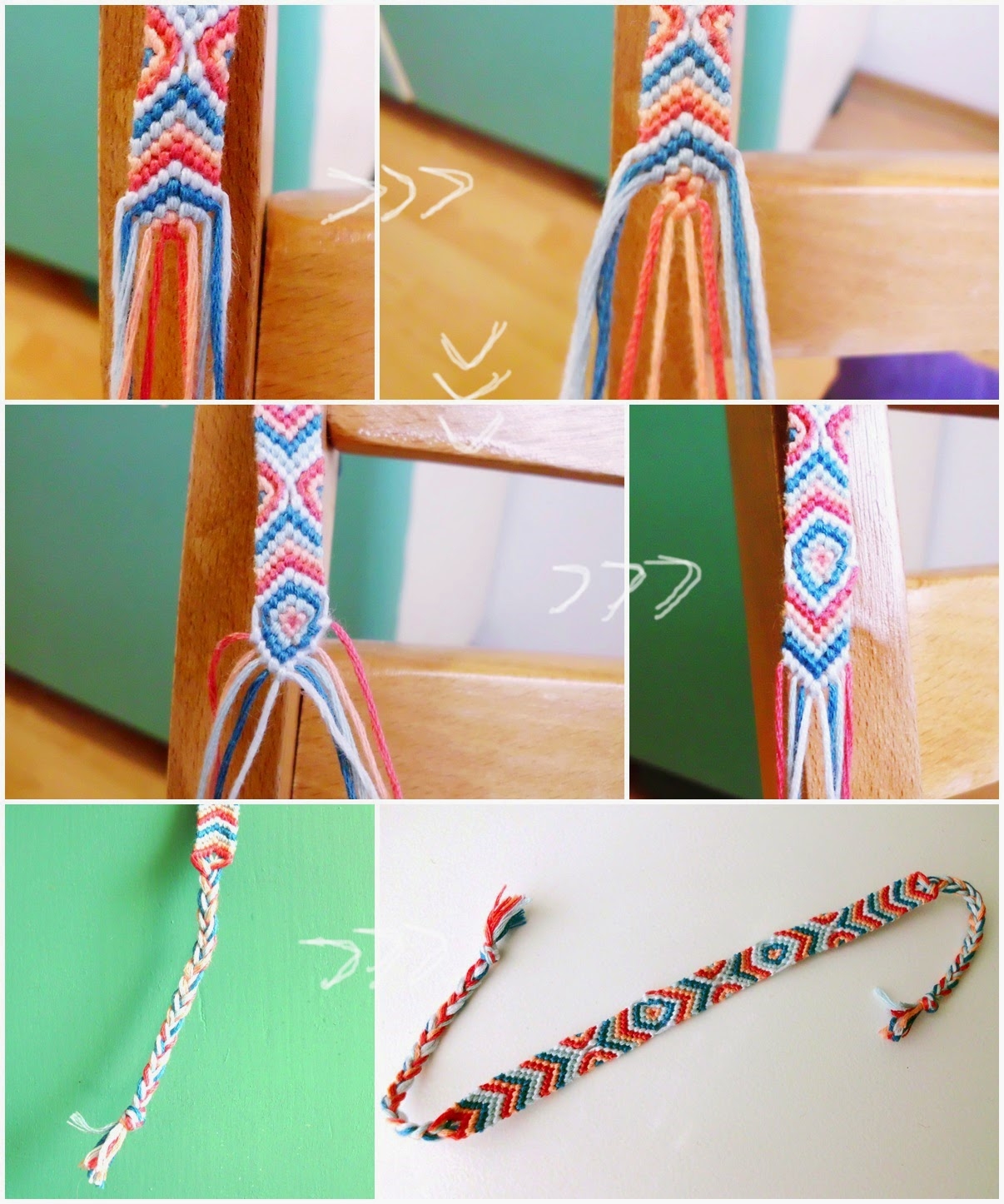 chevron friendship bracelet pattern