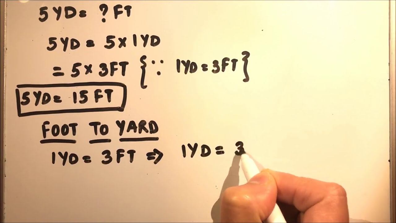 HOW TO CONVERT YARD TO FEET Yd Ft AND FEET TO YARD Ft Yd YouTube