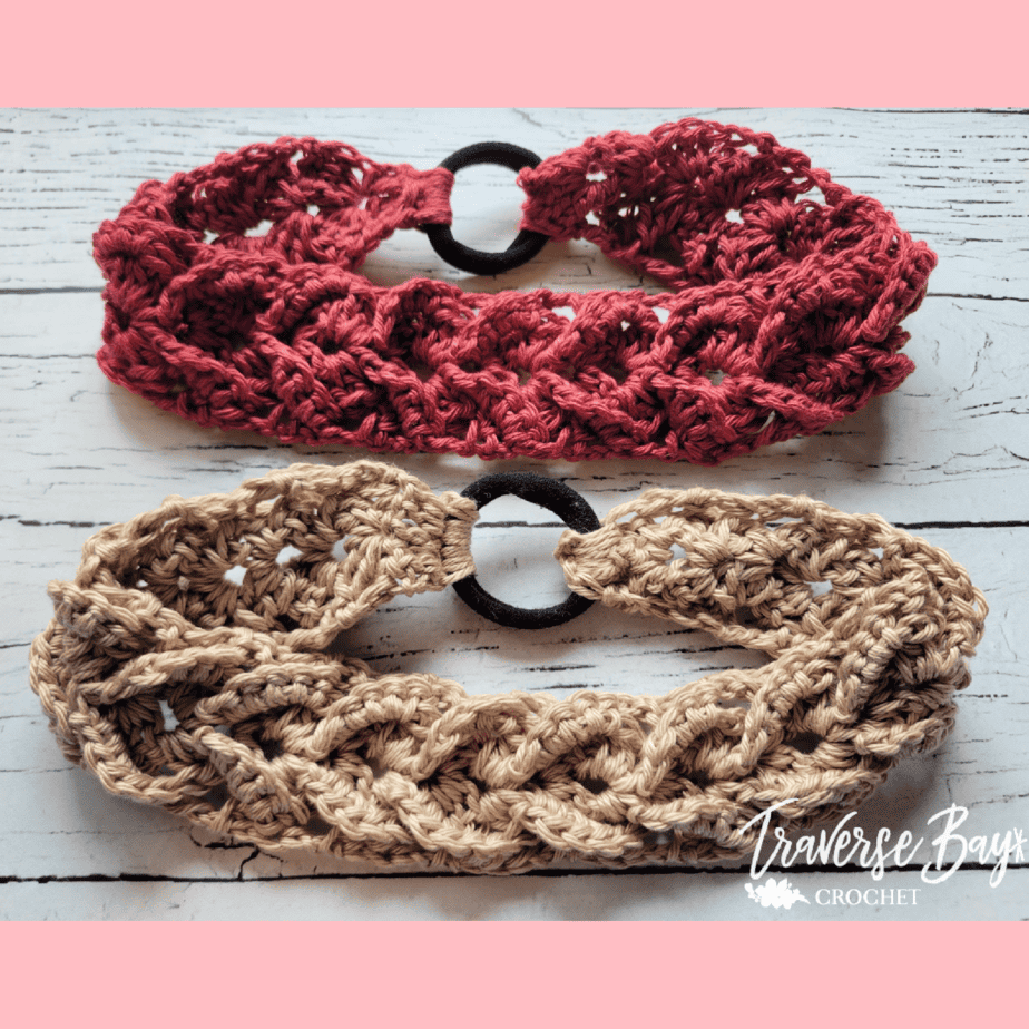 How To Crochet A Boho Hair Tie Headband Easy Free Pattern Traversebaycrochet