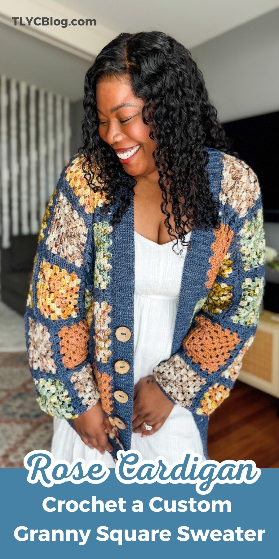 How To Crochet A Colorful Granny Square Cardigan Rose Cardigan TL Yarn Crafts