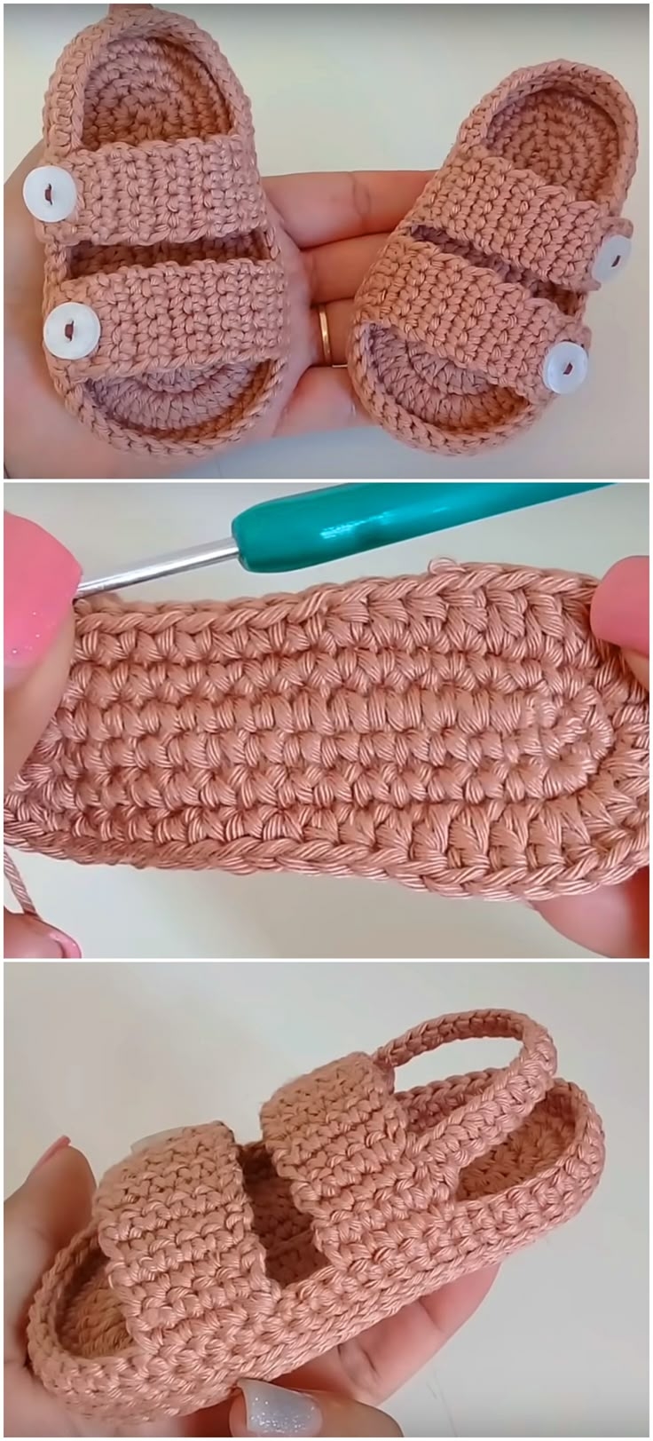 How To Crochet Baby Sandals We Love Crochet