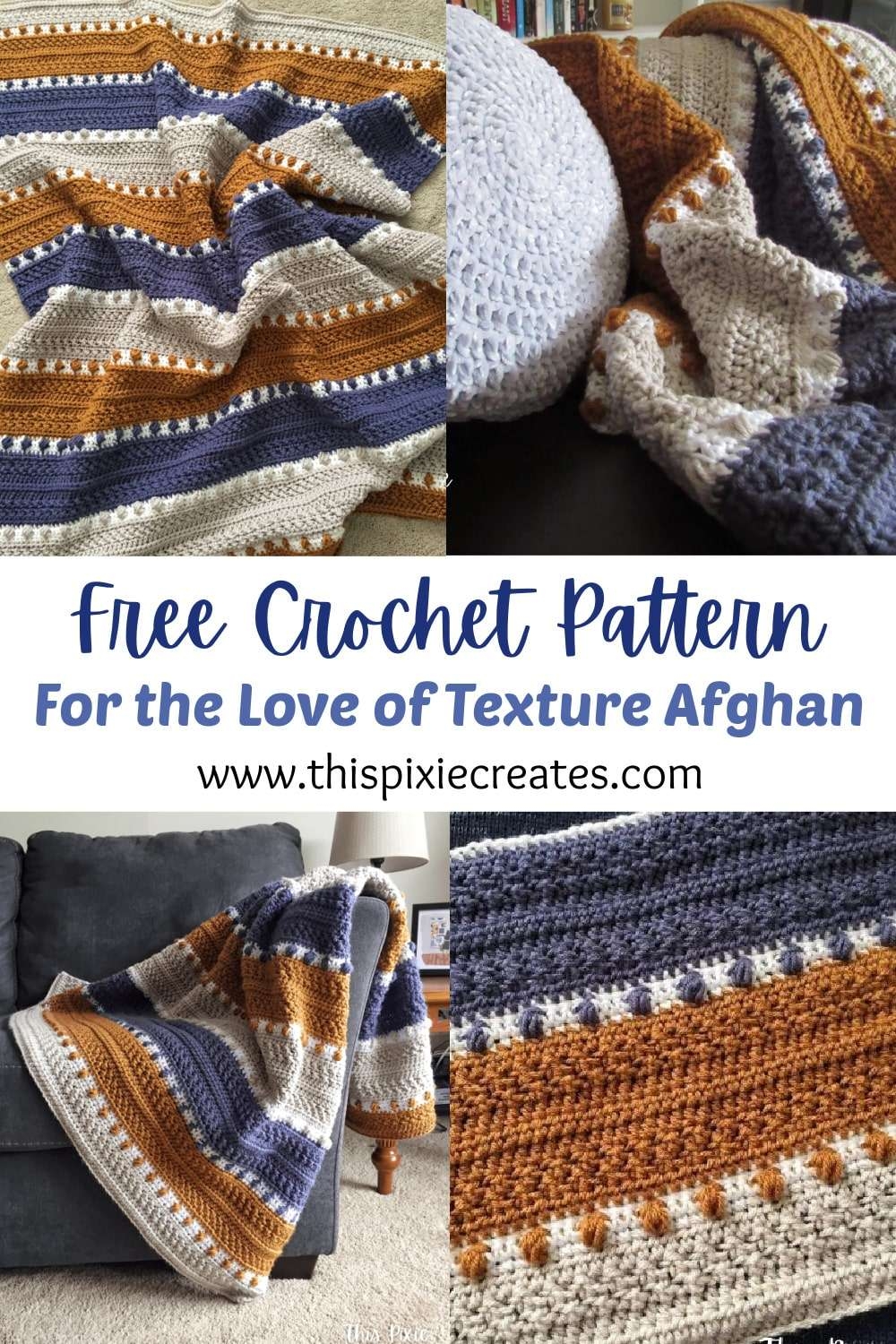 How To Crochet The For The Love Of Texture Afghan This Pixie Creates