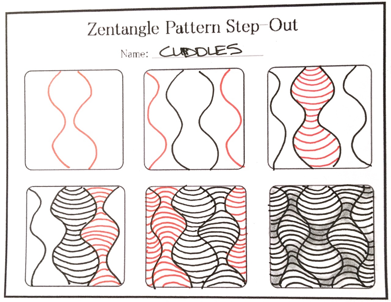 How To Draw The Zentangle Pattern Cuddles With Shading And A Variation Always Choose The Window Seat