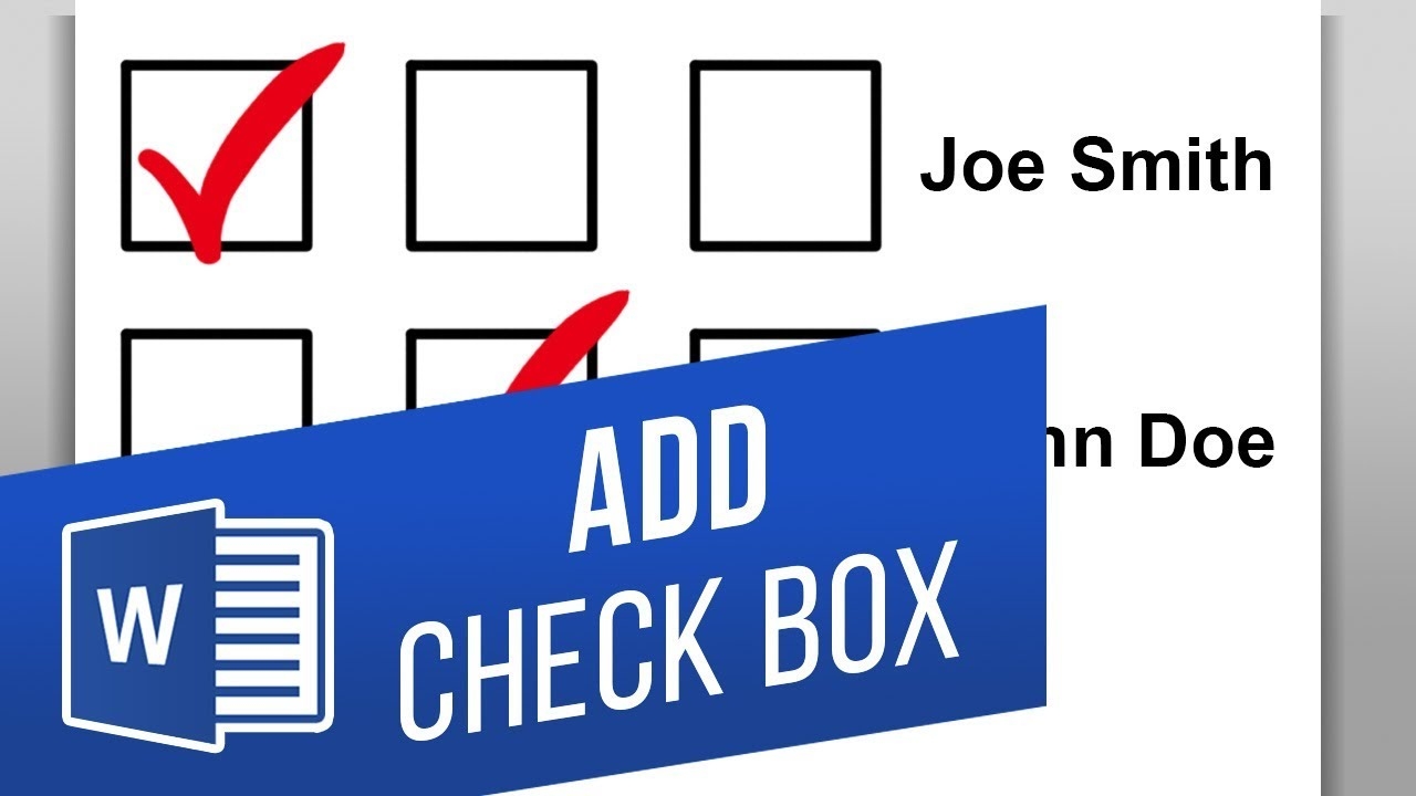 How To Insert A Checkbox In Word Make A Checklist In Word Add A Fillable Checkbox In Word YouTube How To Insert A Checkbox In Word Make A Checklist In Word Add A Fillable Checkbox In Word YouTube
