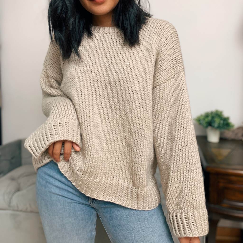 How To Knit A Sweater Slouchy Style Sweater Pattern For All Levels KnitcroAddict