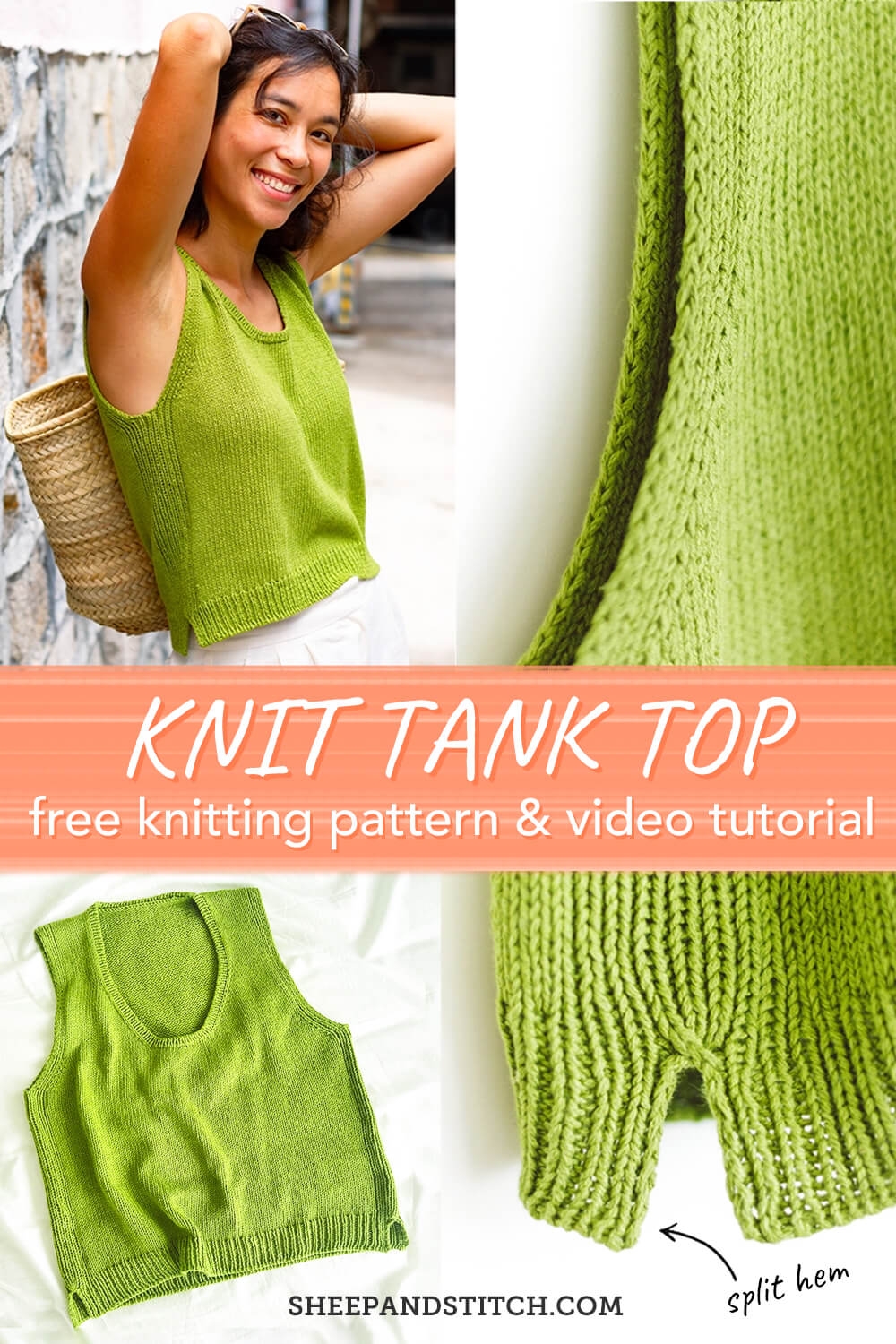 How To Knit A Tank Top Free Knitting Pattern Sheep And Stitch How To Knit A Tank Top Free Knitting Pattern Sheep And Stitch