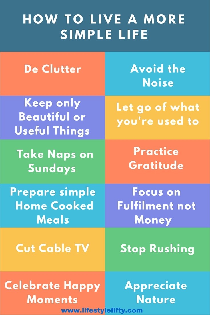 How To Live A More Simple Life Lifestyle Fifty
