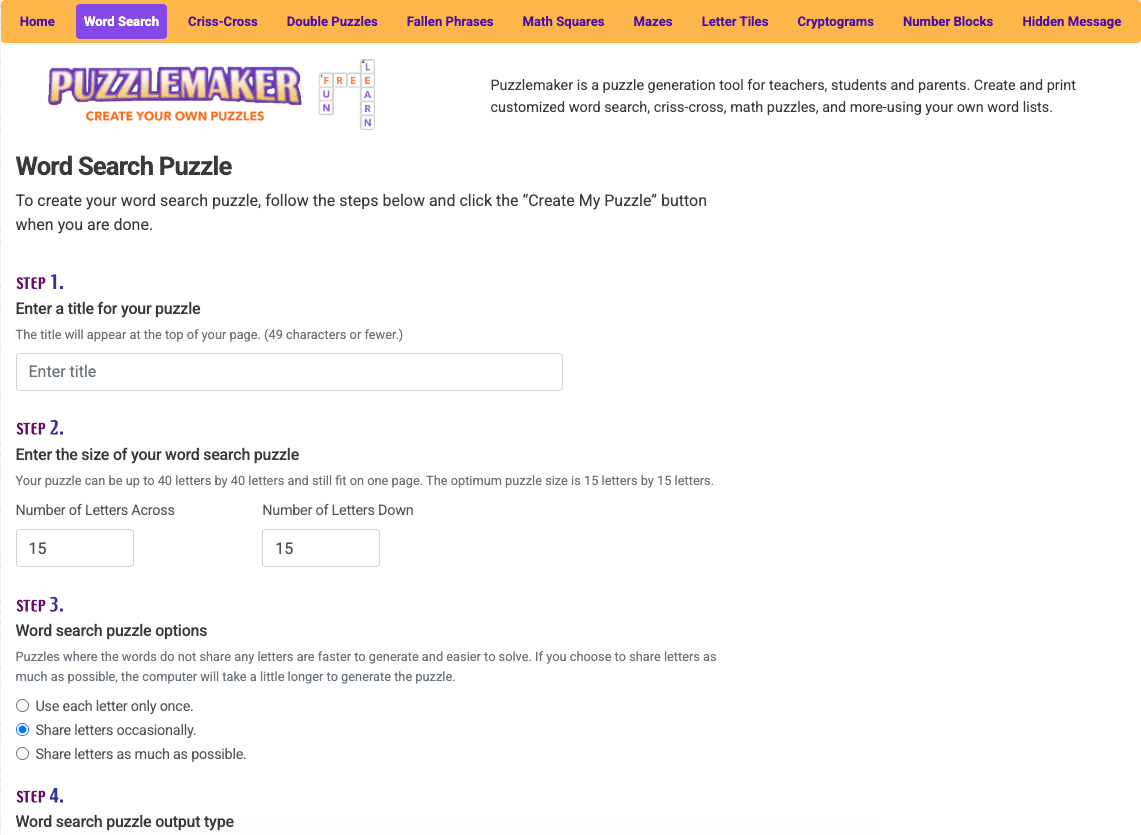 How To Make A Word Search Worksheet Worksheetzone Tutorial