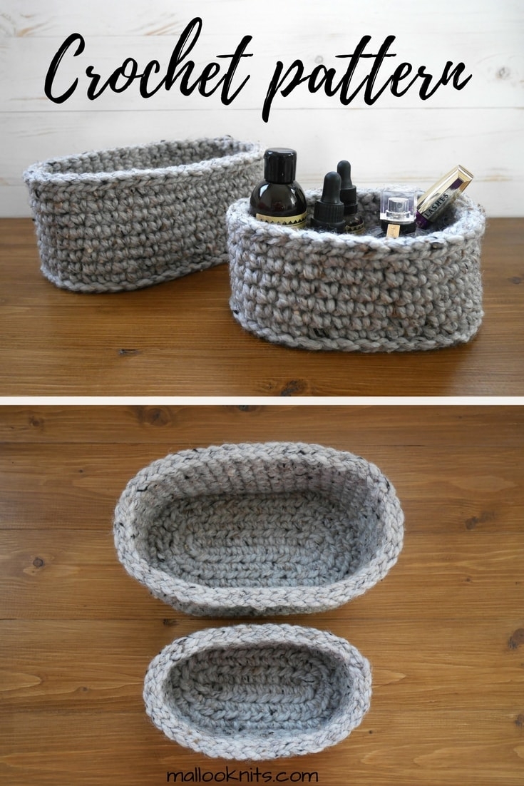 How To Make Your Own Crochet Oval Baskets Free Pattern