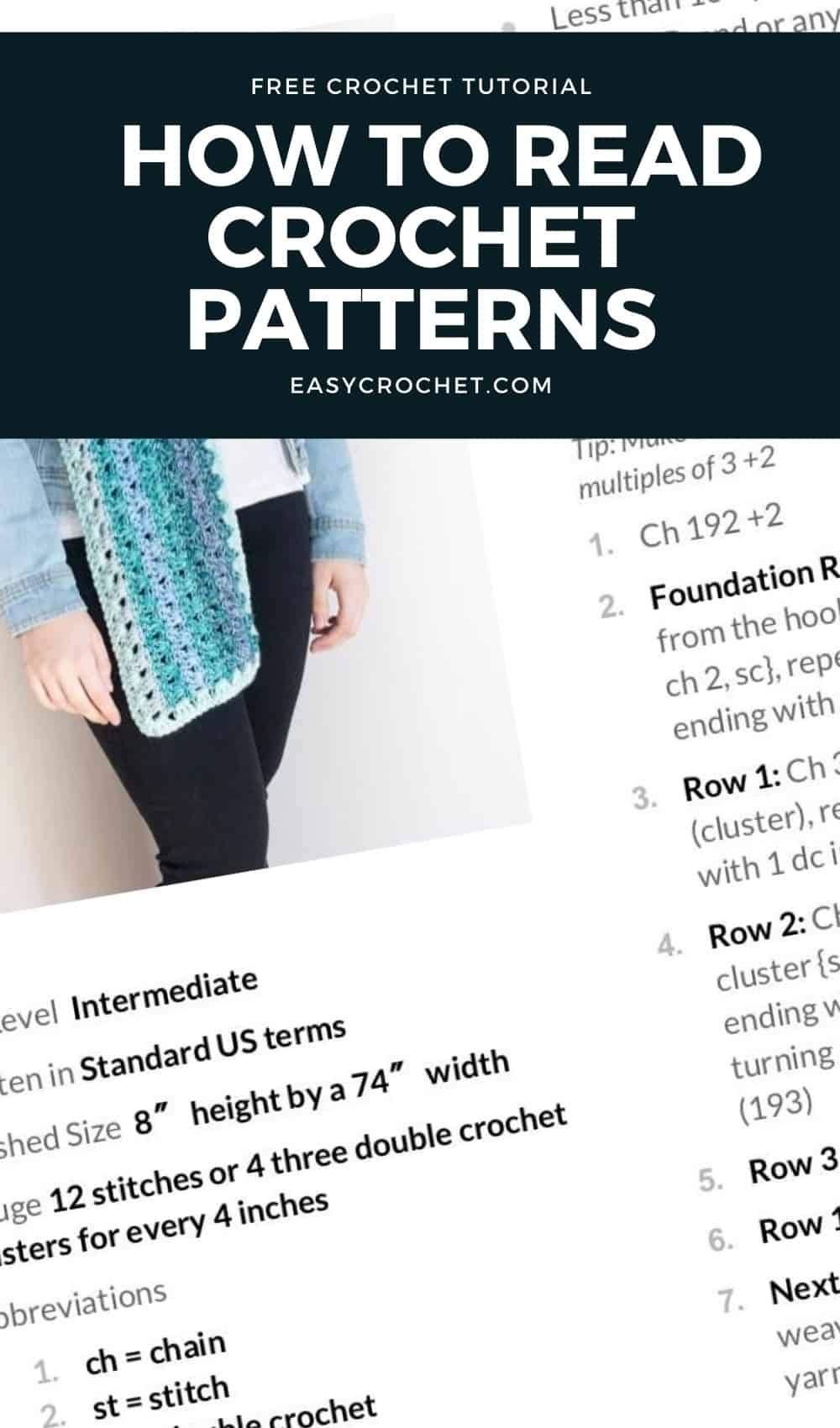 how to read crochet patterns