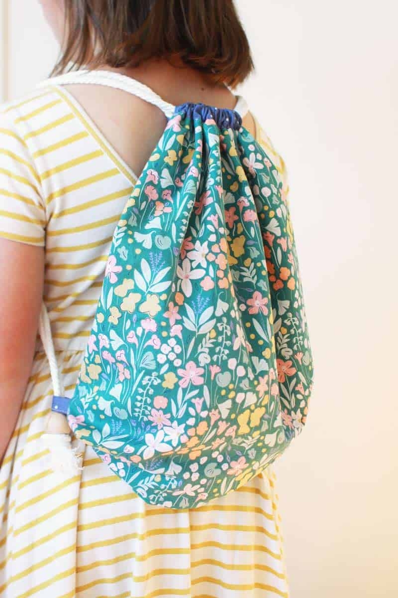 How To Sew A Drawstring Backpack Easy Tutorial With Pictures