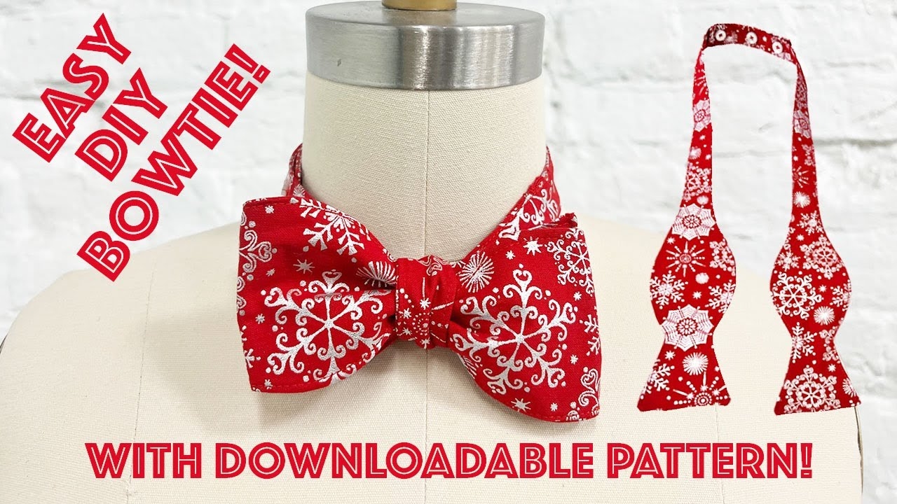 How To Sew An Easy DIY Bow Tie Step By Step With Pattern Sew Anastasia YouTube