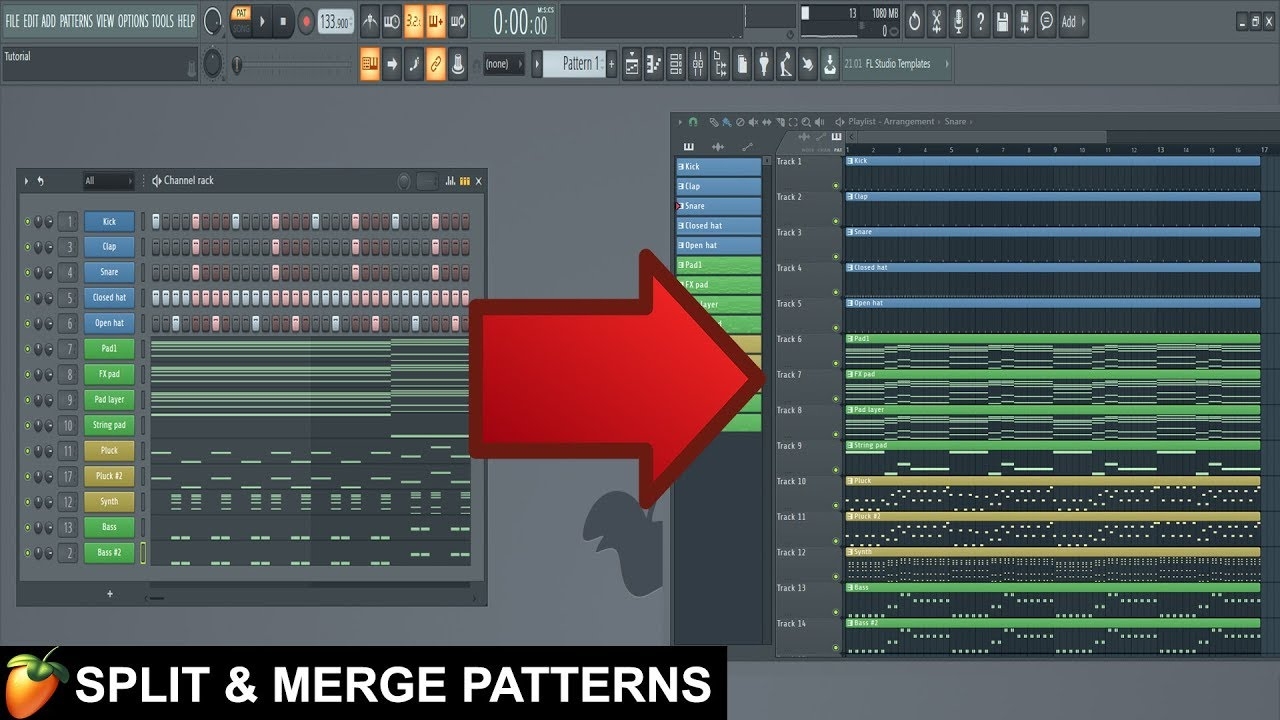 How To Split Merge Patterns In FL Studio Beginner Tutorial YouTube