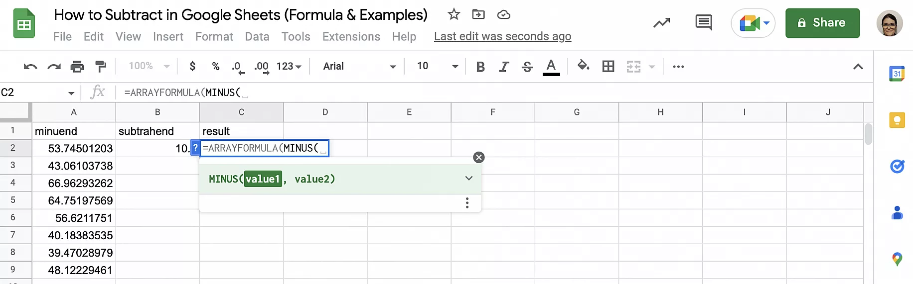 How To Subtract In Google Sheets Formula Examples Layer Blog