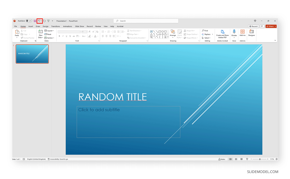 How To Undo In PowerPoint