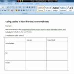 How To Use Tables In Word To Create A Worksheet Introduction YouTube