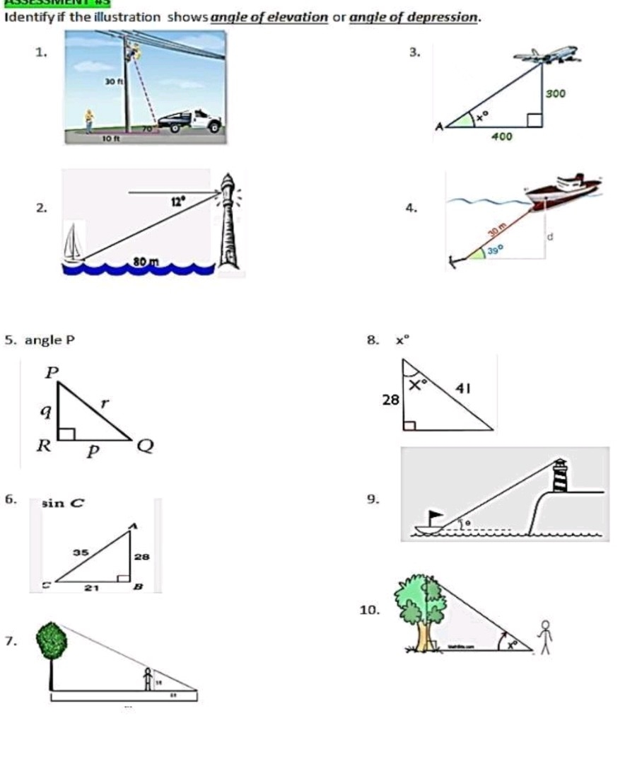 Identify If The Illustration Shows Angle Of StudyX Worksheets Library