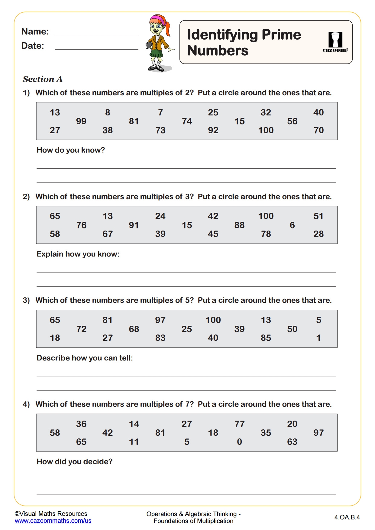 Identifying Prime Numbers Fun And Engaging 4th Grade PDF Worksheets Worksheets Library Identifying Prime Numbers Fun And Engaging 4th Grade PDF Worksheets Worksheets Library