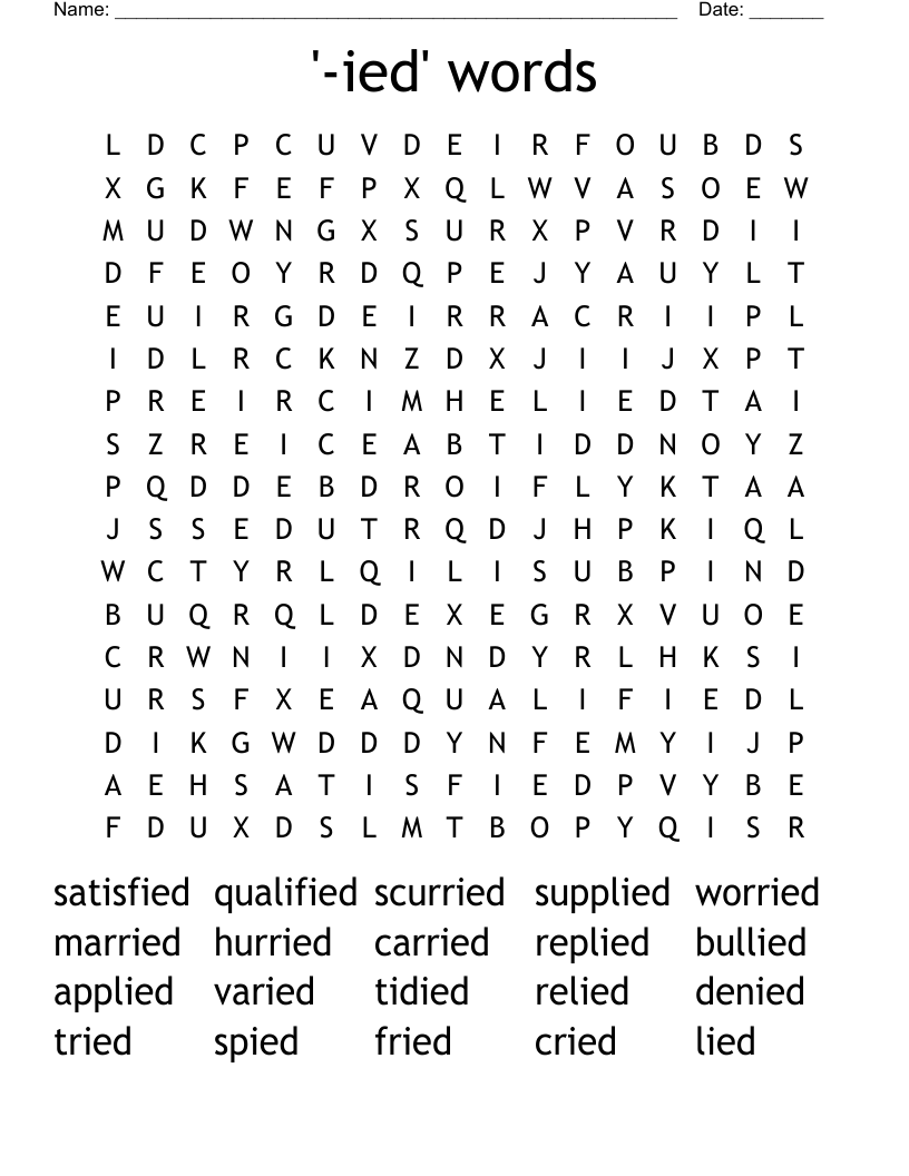 Ied Words Word Search WordMint