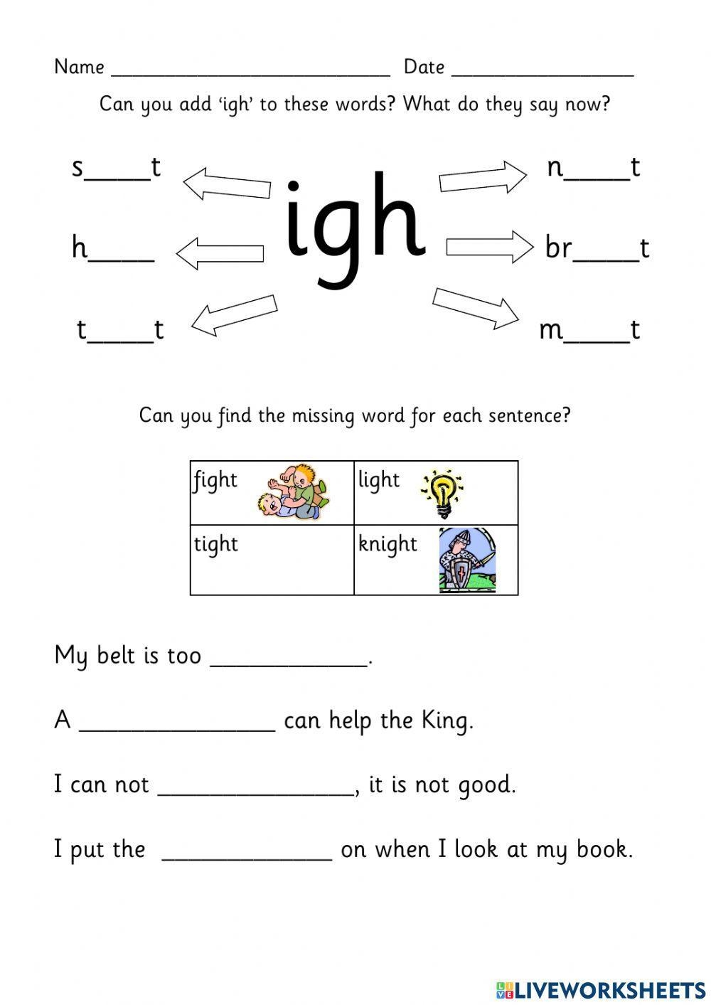 long vowel igh worksheets long vowel igh worksheets