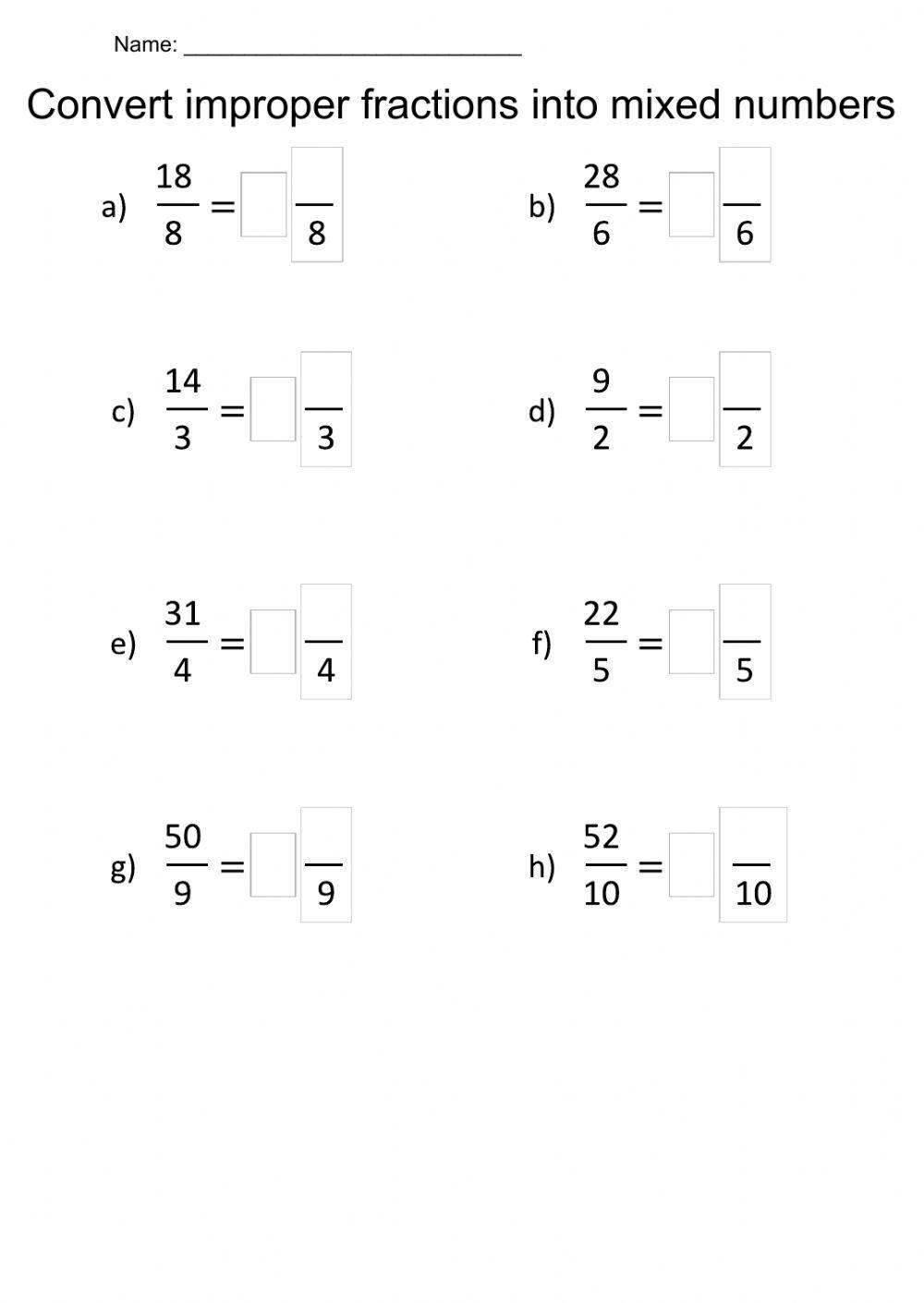 Improper Fractions To Mixed Numbers Worksheet Live Worksheets Worksheets Library Improper Fractions To Mixed Numbers Worksheet Live Worksheets Worksheets Library