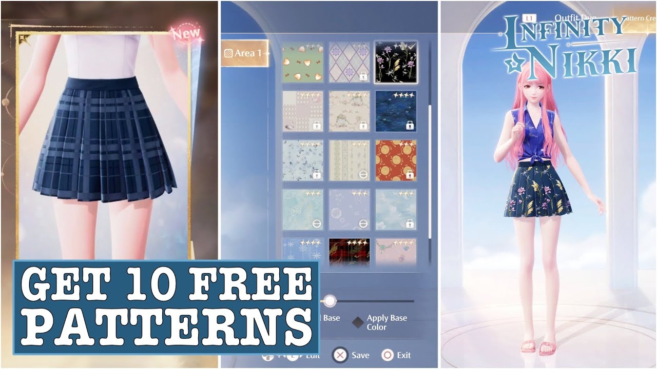 Infinity Nikki Get 10 FREE PATTERNS And The SEALED MESSAGE Skirt YouTube