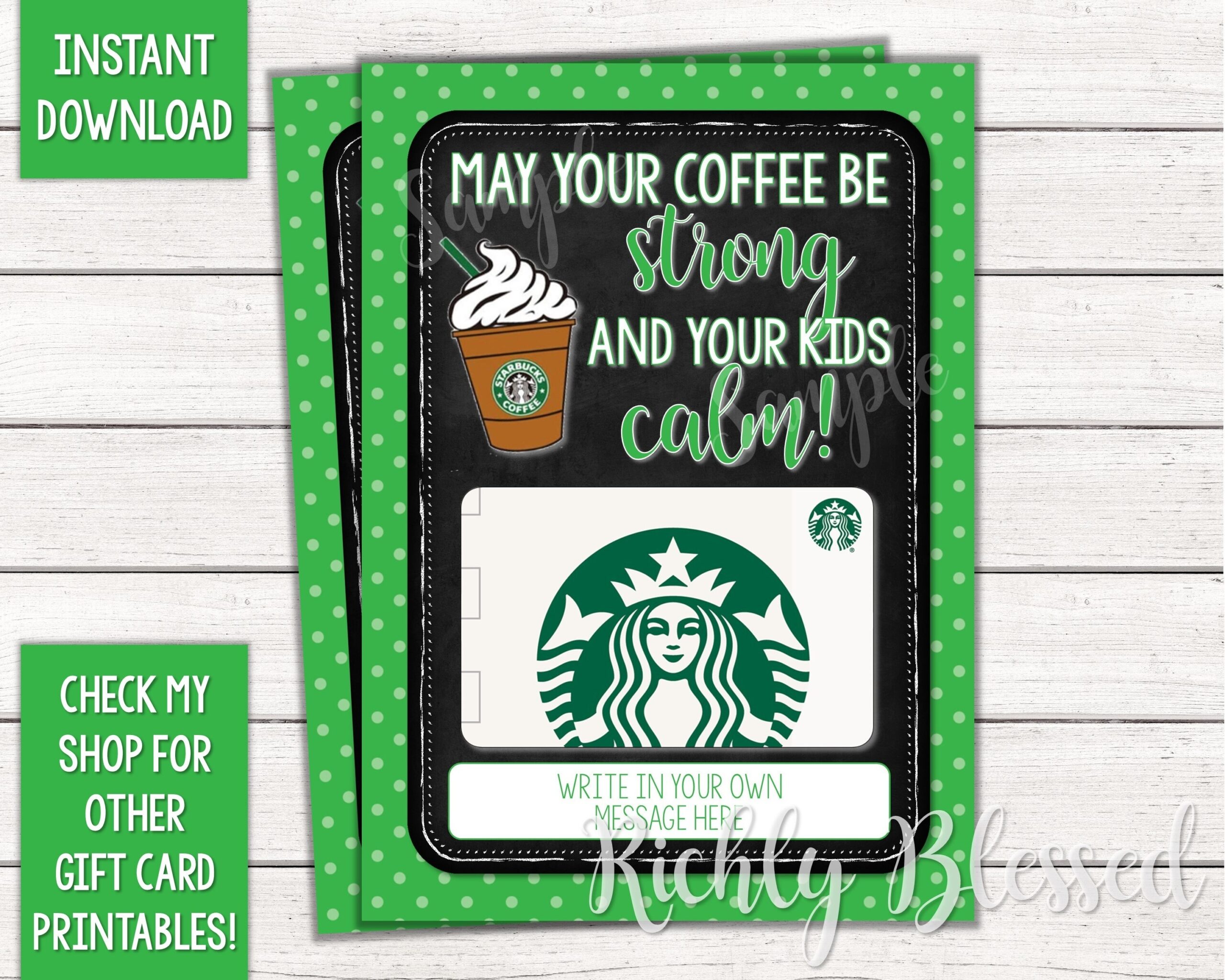 INSTANT DOWNLOAD Starbucks Back To School Teacher Gift Teacher Thank You Beginning Of The Year Teacher Gift 5x7 Gift Card DIY Printable Etsy