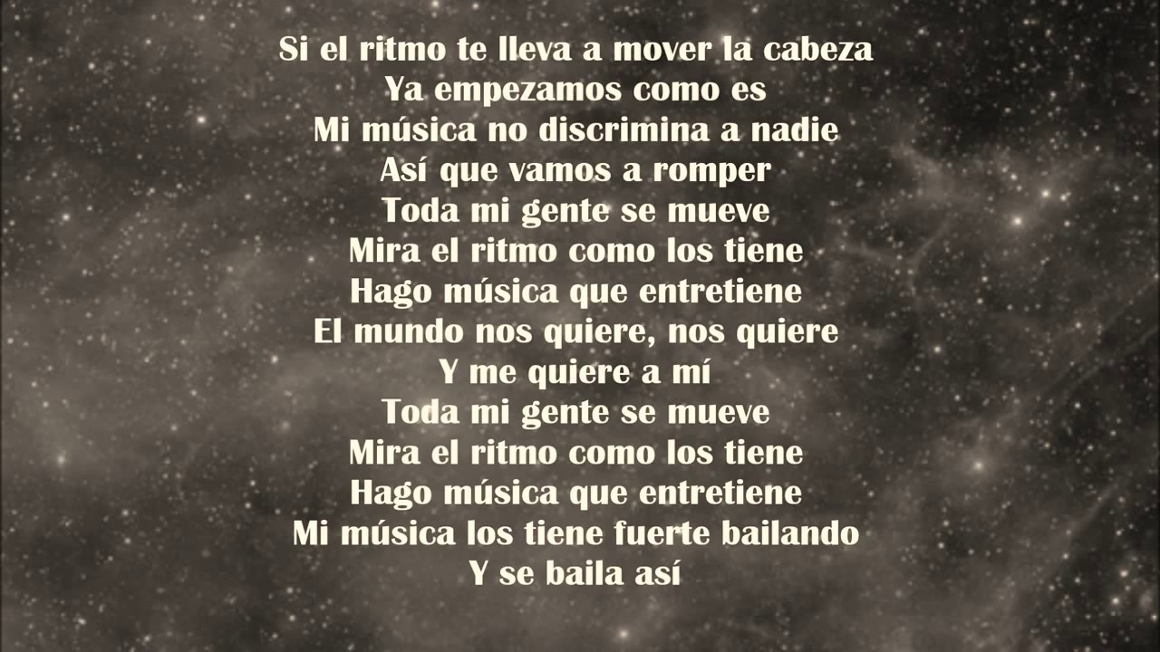 english lyrics for mi gente