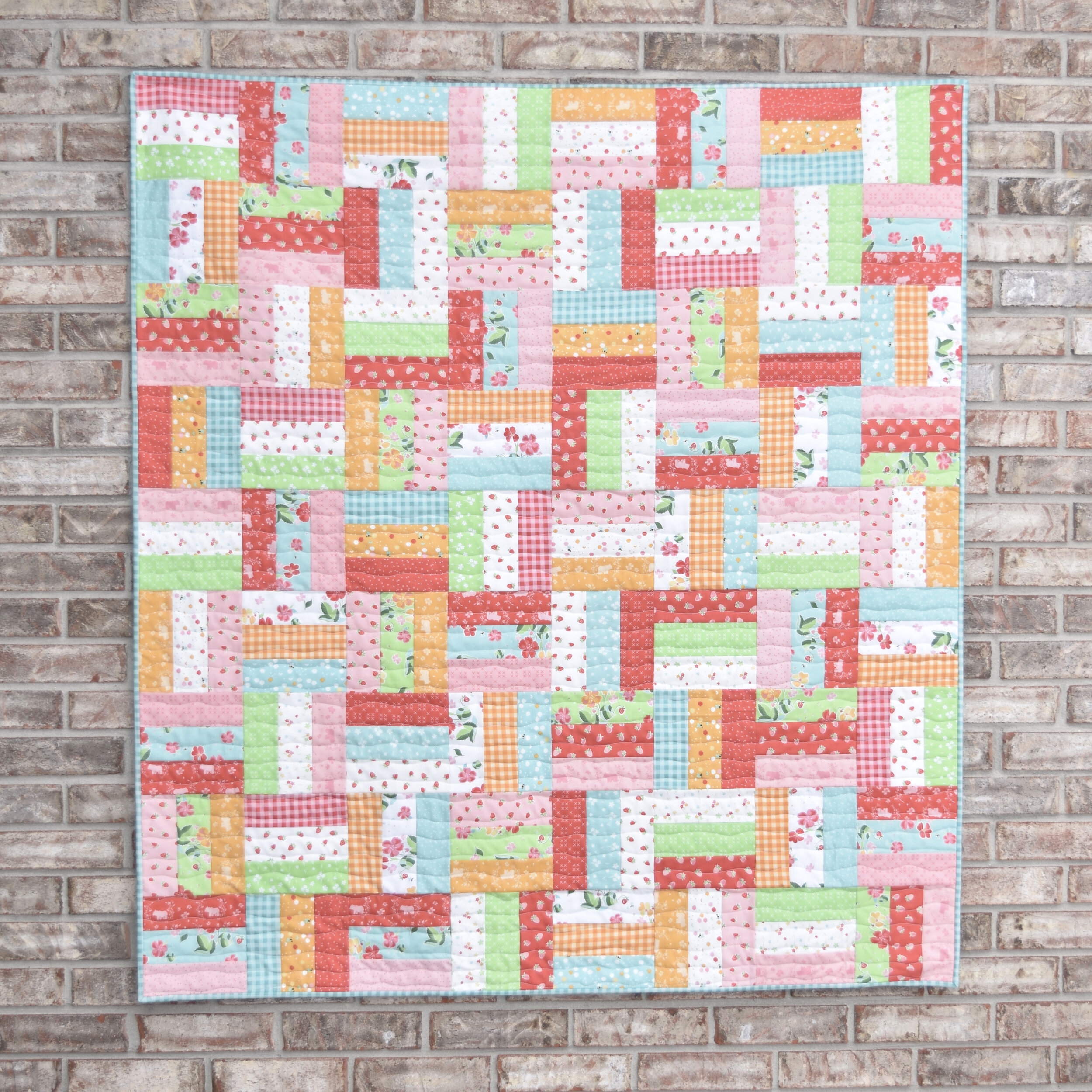 Jelly Roll Rail Fence a Free Quilt Pattern Material Girl Quilts