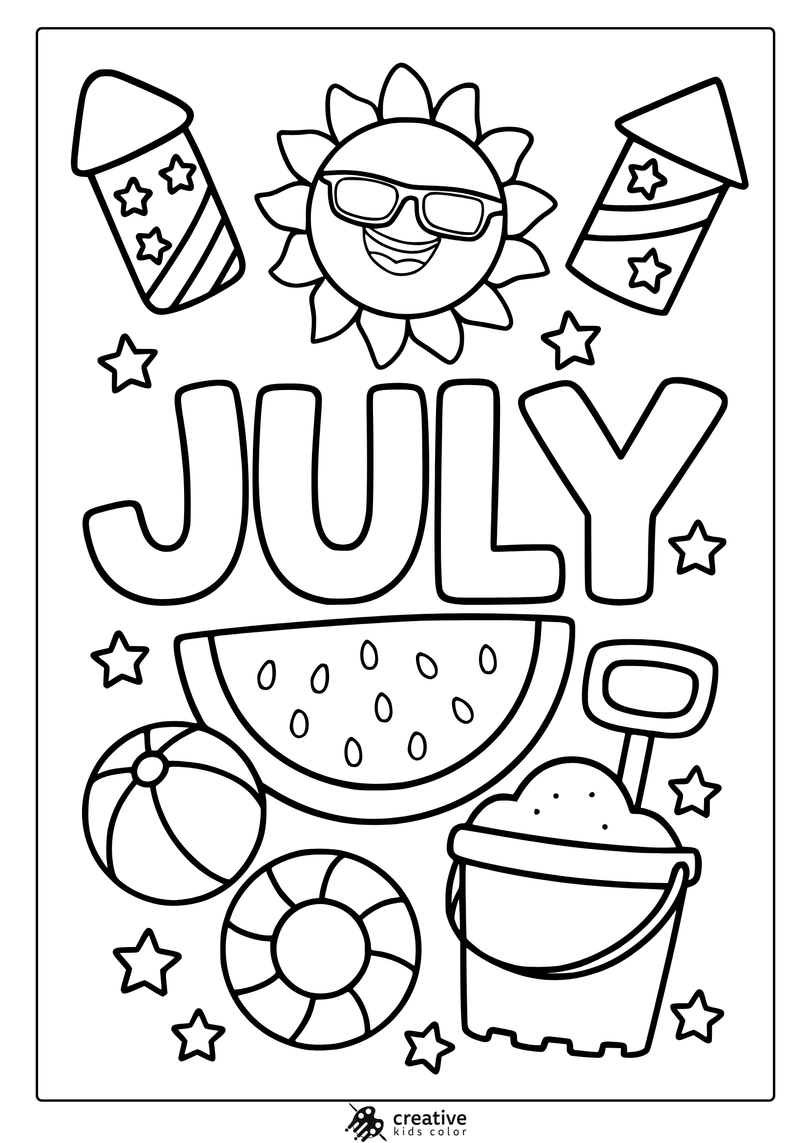 July Coloring Pages Free Fun Summer Printables July Coloring Pages Free Fun Summer Printables