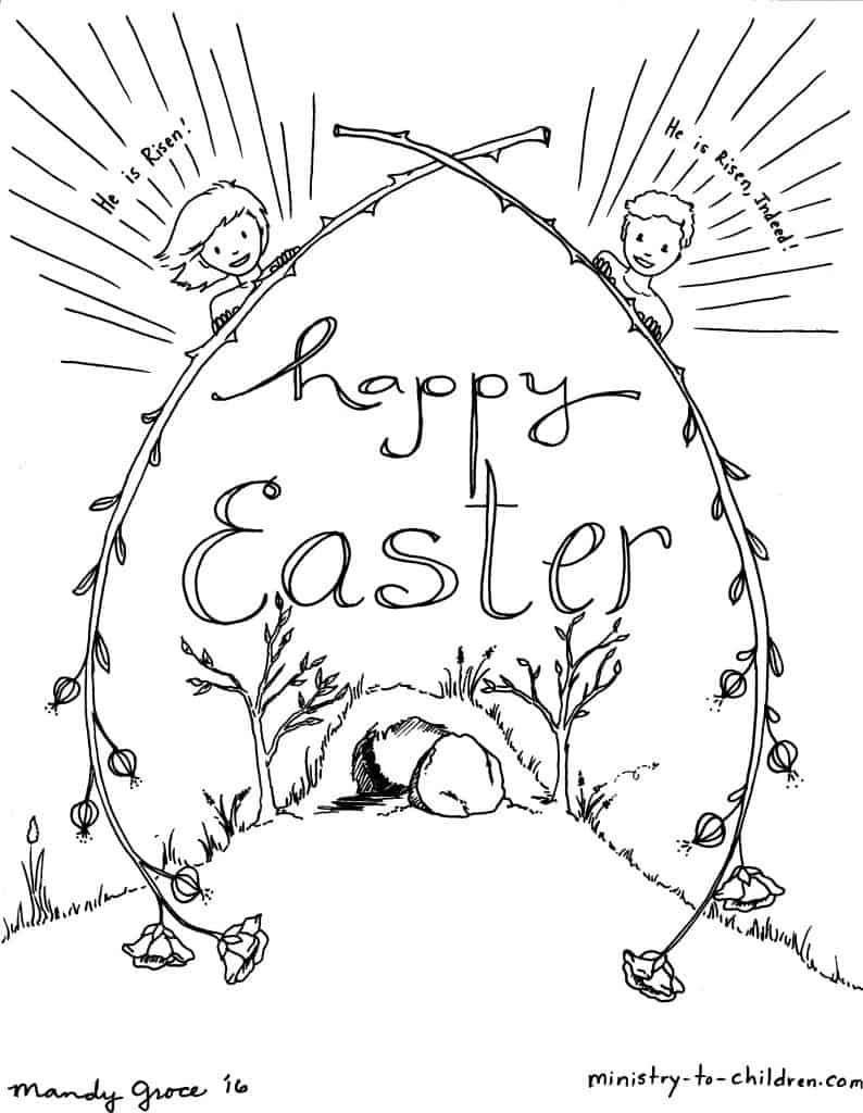religious easter coloring sheets