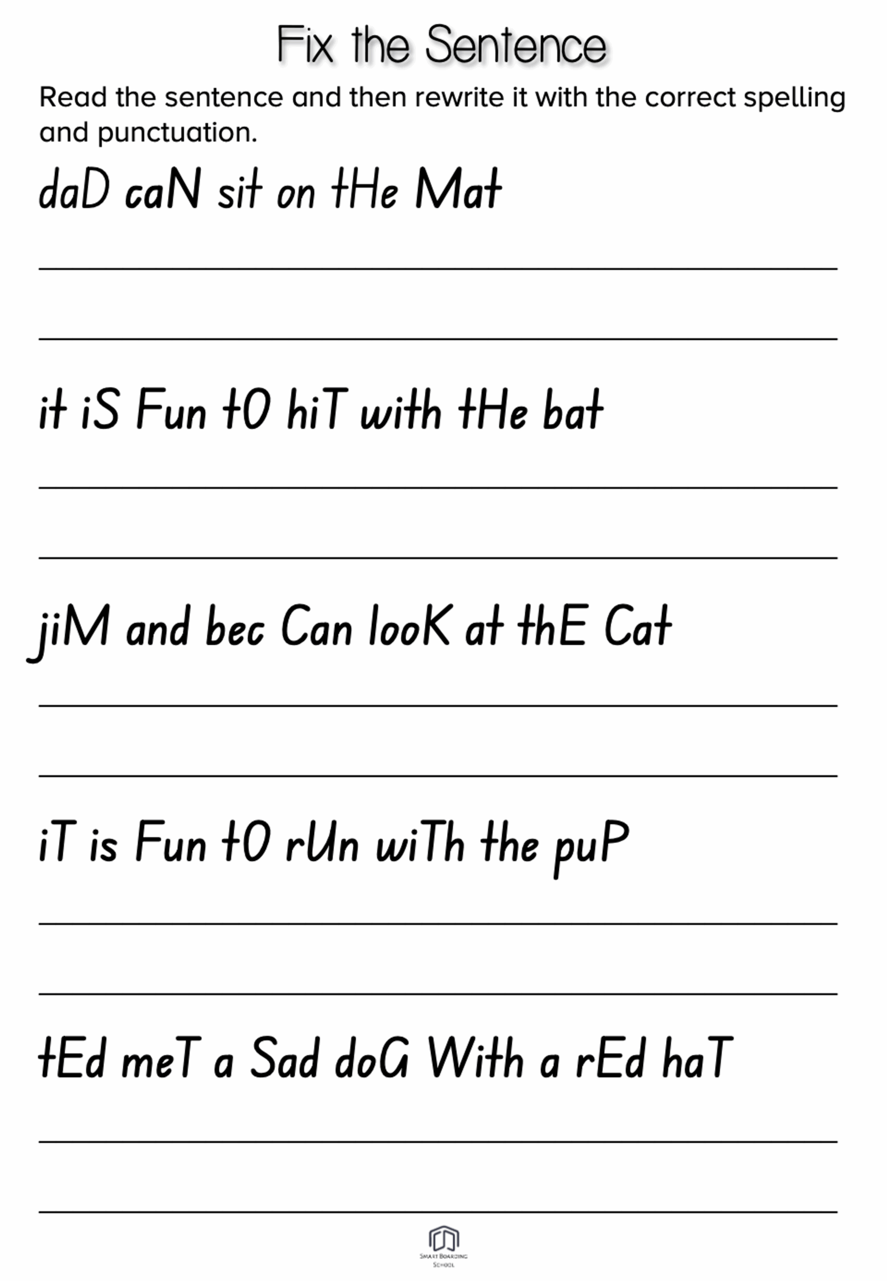 Kindergarten Grammar Worksheets Kindergarten Grammar Worksheets