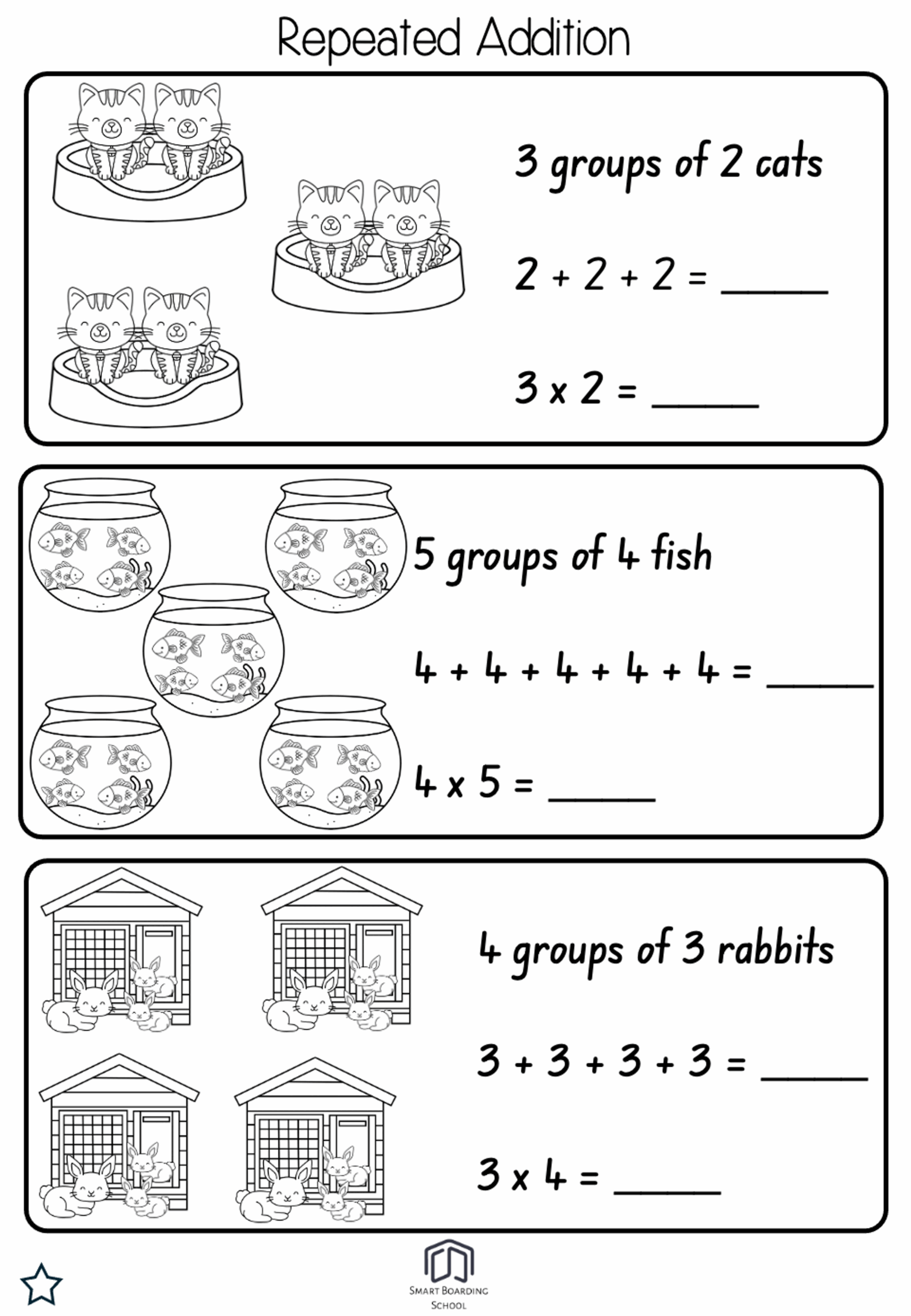 Kindergarten Repeated Addition Worksheet Kindergarten Repeated Addition Worksheet