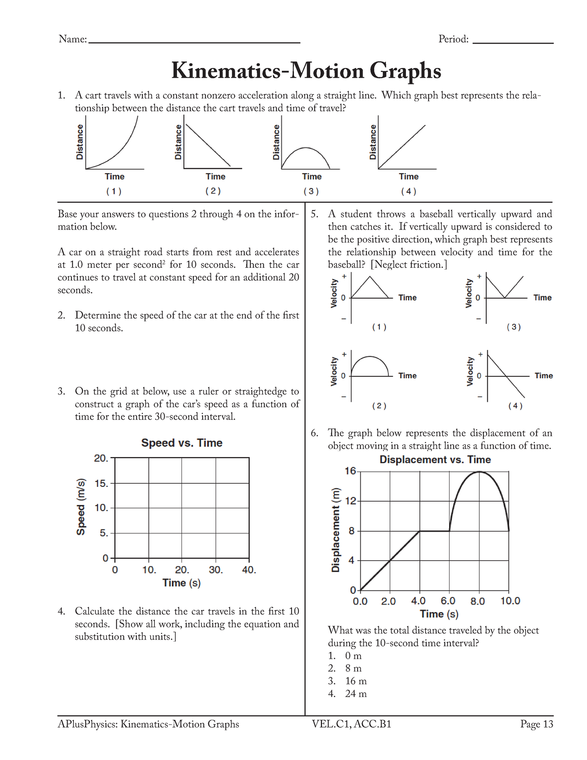 Kinematics Motion Graphs Worksheet Studocu Worksheets Library Kinematics Motion Graphs Worksheet Studocu Worksheets Library