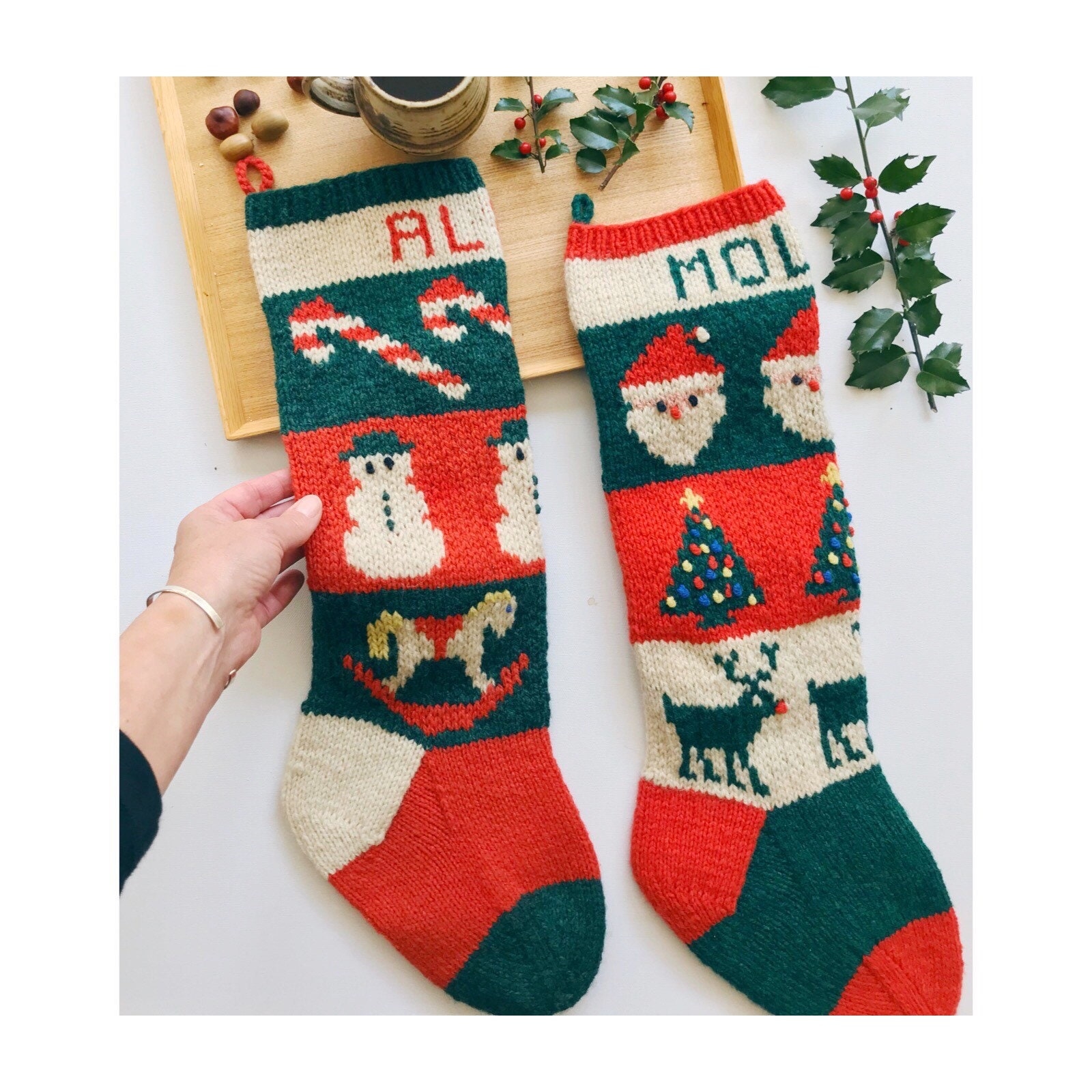 Knitted Christmas Stocking Pattern Santa Reindeer Snowman PDF Pattern Etsy Knitted Christmas Stocking Pattern Santa Reindeer Snowman PDF Pattern Etsy
