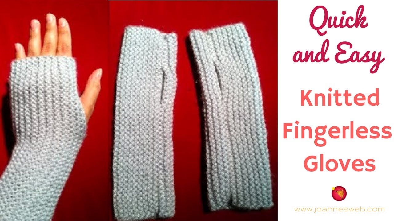 Knitted Fingerless Gloves Beginner Knitting YouTube
