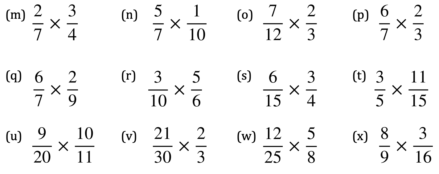 multiplication division fractions worksheets
