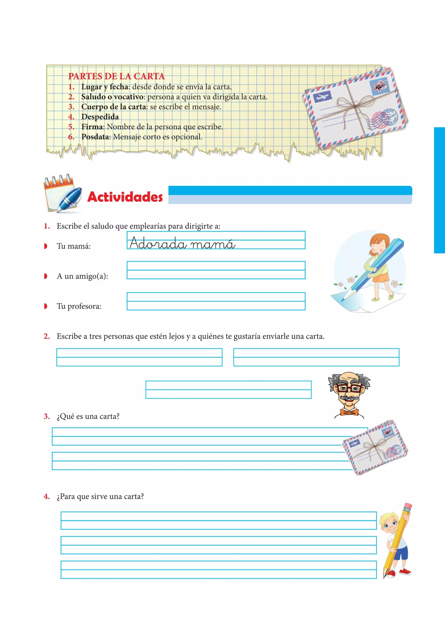 La Carta para Tercer Grado de Primaria pdf