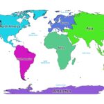 Labeled World Map With Continents Labeled Maps