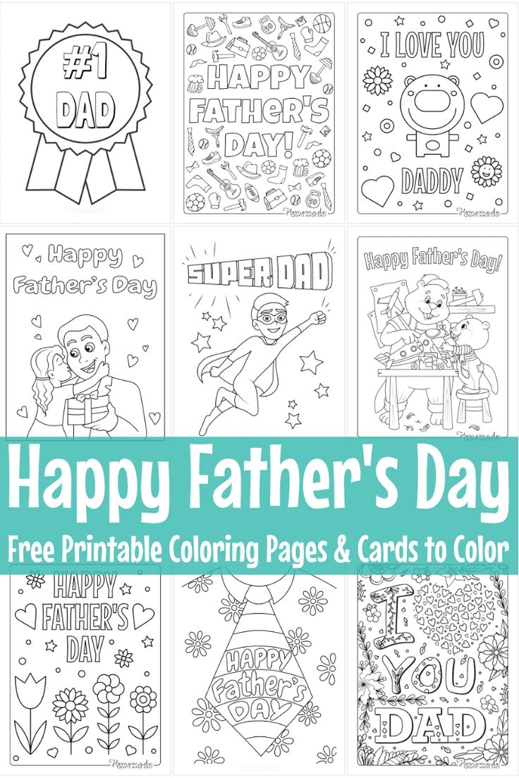 color pages for father's day color pages for father's day
