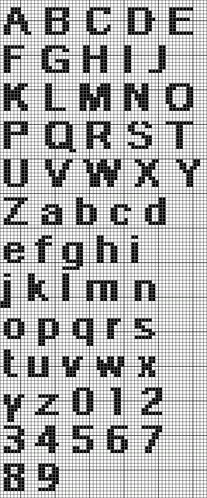 counted cross stitch alphabet patterns