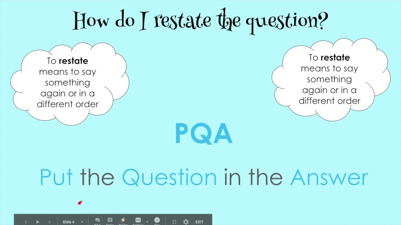 Lesson Restating The Question YouTube Lesson Restating The Question YouTube