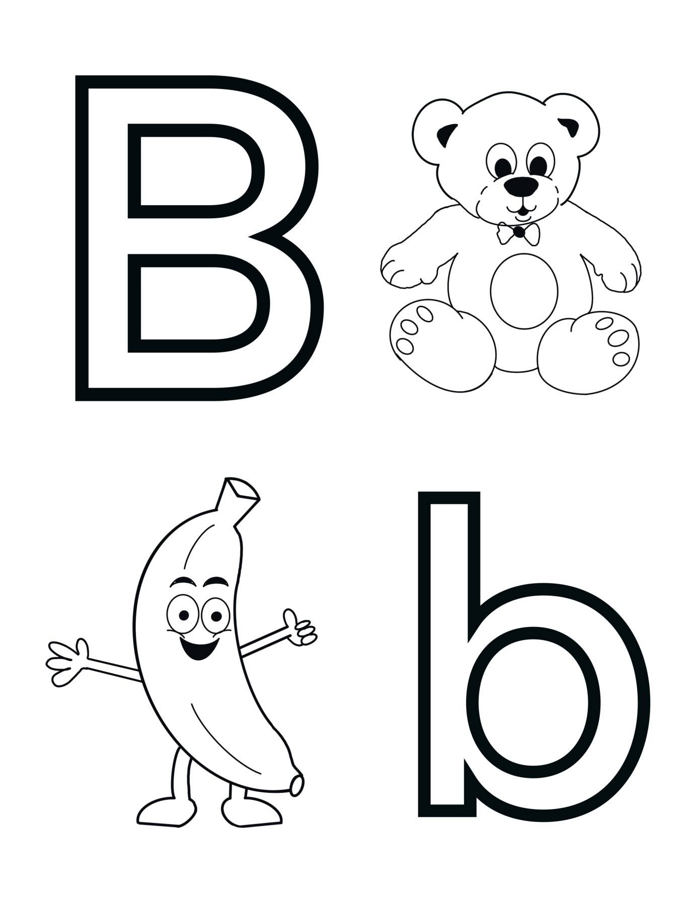 Letter B Alphabet Coloring Page Sheet By Knox Worksheets TPT