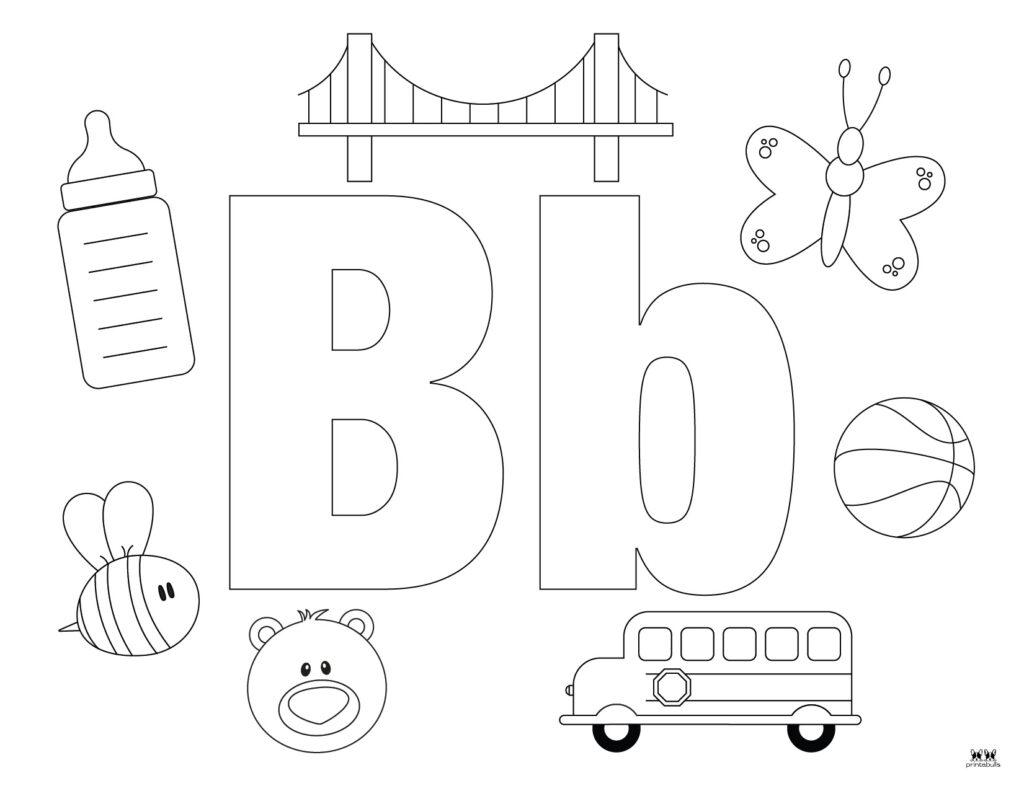 Letter B Coloring Pages 15 FREE Pages Printabulls Worksheets Library