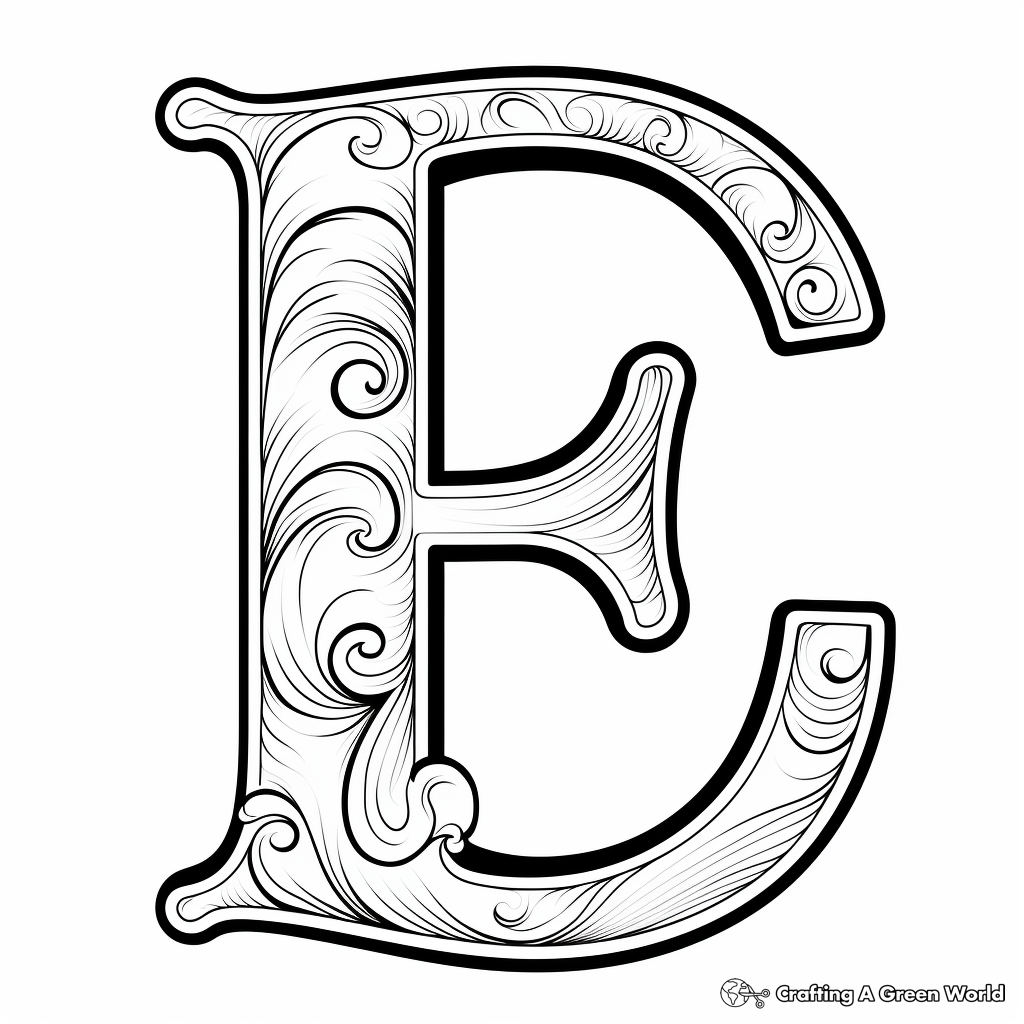 letter e coloring page
