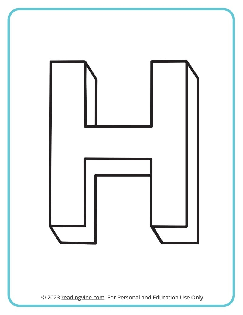 Letter H Coloring Pages Letter H Coloring Pages