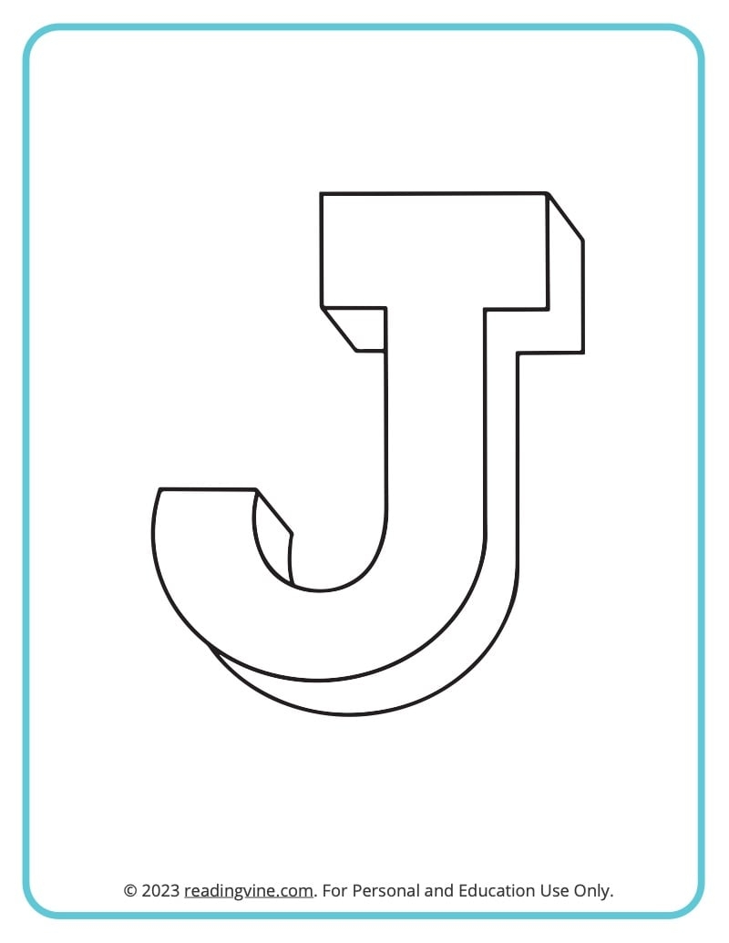 Letter J Coloring Pages Letter J Coloring Pages