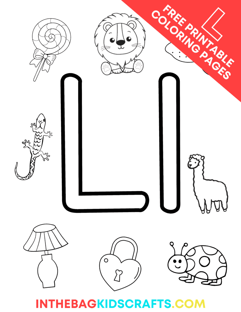 Letter L Coloring Pages FREE Printables In The Bag Kids Crafts Letter L Coloring Pages FREE Printables In The Bag Kids Crafts