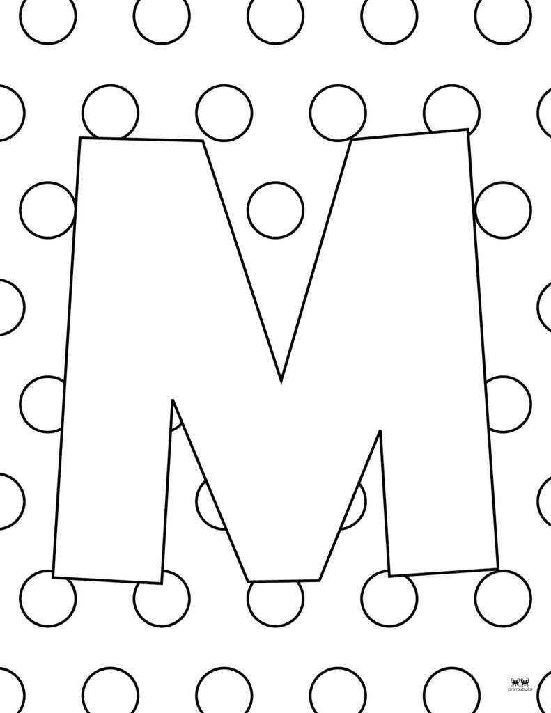m letter coloring pages