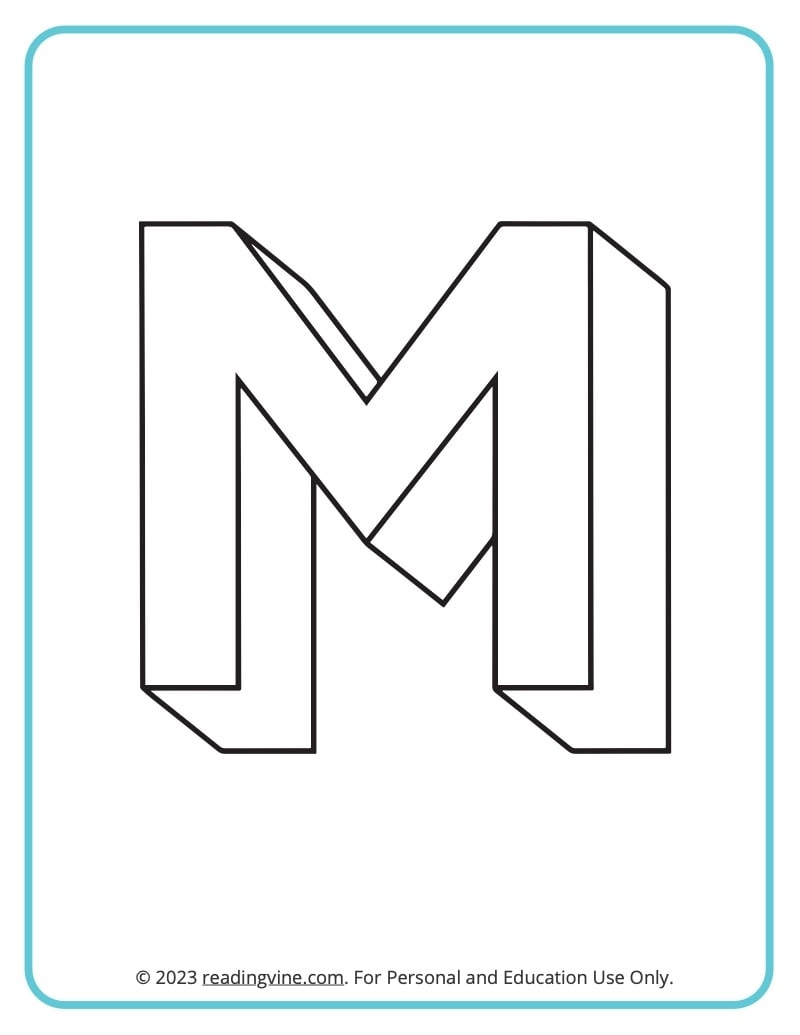 Letter M Coloring Pages Letter M Coloring Pages